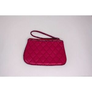 Sharif Quilted Leather Wristlet Raspberry Pink